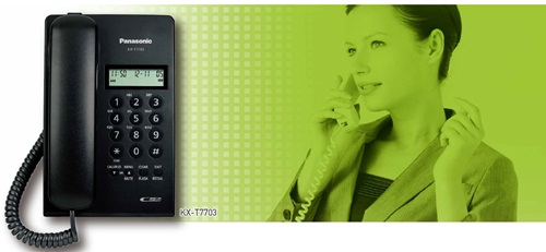 Teléfono Panasonic KX-T7703 Telefono Unilineas con Identificador de Llamadas y Pantalla