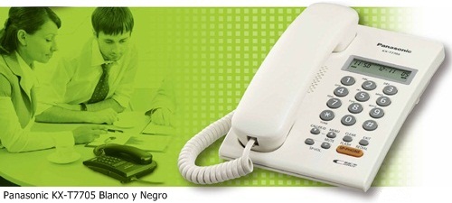 Teléfono Panasonic KX-T7705 Telefono Unilineas con Identificador de Llamadas y Pantalla