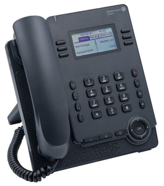 Alcatel-Lucent ALE20H Telefono Alcatel-Lucent Hibrido Digital IP, Gama Essential, Alimentación PoE, Linea Digital PoDL o USB-C, 6 Teclas programables 2x3, Pantalla LCD Retroiluminada de 2.8 pulgadas, USB-A, USB-C, 2 Puertos Fast Ethernet 10/100, Audio HD Opus