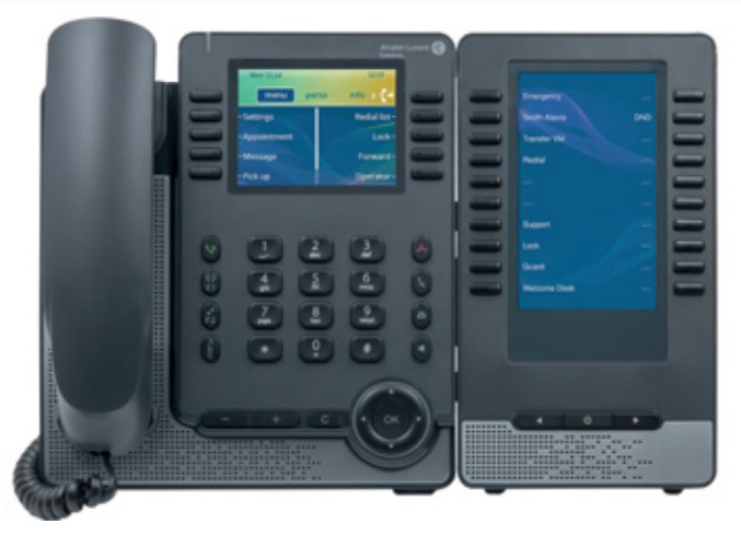 EM-200 Modulo de 20 Teclas Programables Pantalla a Color Alcatel-Lucent para Telefono Hibrido Digital IP ALE-30H maximo 3 modulos