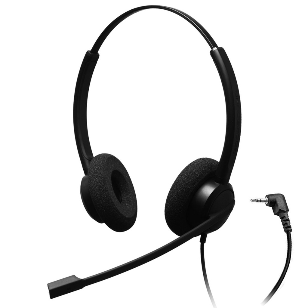 Diadema de Repuesto Diseñada especialmente para Poly CT14 de Plantronics con Cancelación de Ruido de 2.5mm Duo Doble Auricular. CASTelecom