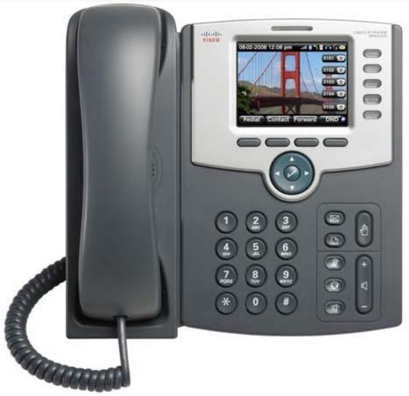 Cisco SPA525G Telefono IP SIP de 5 lineas con pantalla a color de alta resolucion con funciones multimedia como reproduccion MP3 y visualizacion de fotos digitales, Conexión Ethernet 10/100, PoE, modo de cliente Wi-Fi 802.11g y compatibilidad con auriculares Bluetooth