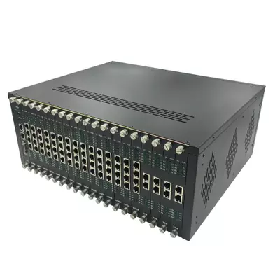 Excelltel Conmutador PABX de Alta Capacidad y Alta Densidad Intercom System PBX TP256 Frente CASTelecom