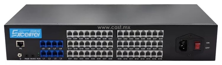 Excelltel Conmutador PABX Intercom System PBX Call Centre TP848 Frente Arriba CASTelecom