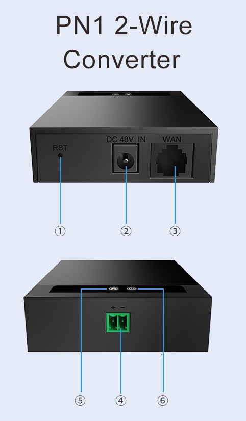 Convertidor Switch PoE PN1 de 1 puerto Transmisor Receptor a 2 hilos con conector RJ11 para telefonos Fanvil X303-2W o para cualquier dispositivo IP SIP Clase A o B - CASTelecom