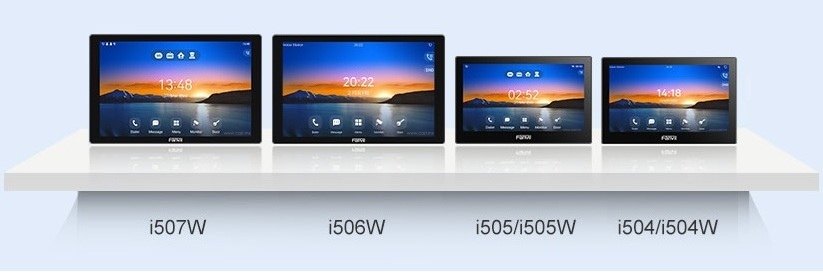 Fanvil Fanvil Link App Dispositivos Compatibles Indoor Station Monitores de Interiores Estaciones de Interiores Fanvil Serie i5xxW modelos Fanvil i504W i505W i506W i507W - CASTelecom