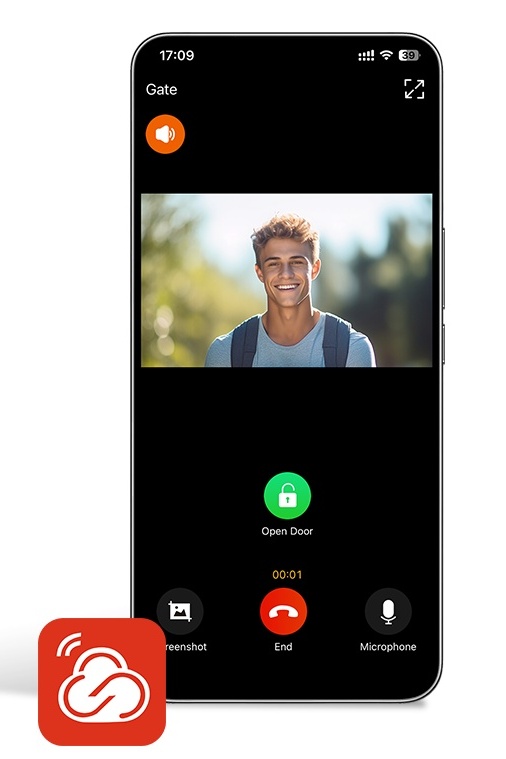 Fanvil Link App Licencia Permanente Intercomunicación basada en la Nube Monitoreo Audio y Video en Tiempo Real notificaciones inteligentes Supervisión y Apertura remota Gratis con Indoor Monitores Interiores