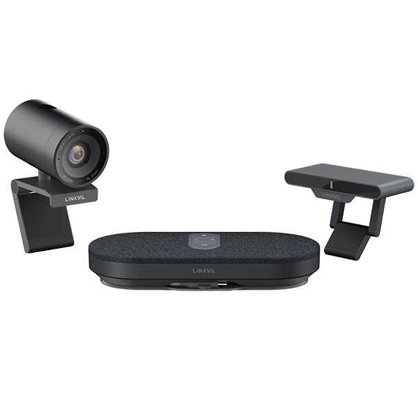 LINKVIL CA400 Solucion de Conferencia Inalambrica Todo en Uno para Salas de Reuniones Pequeñas y Medianas Altavoz MS10 Receptor RC10 Camara USB CM70 Sistema
