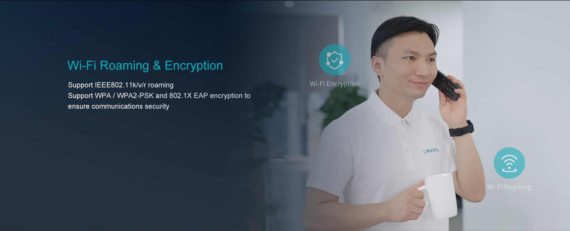 Telefono IP SIP Fanvil LINKVIL W611W Facilidades Roaming y Encriptacion CASTelecom