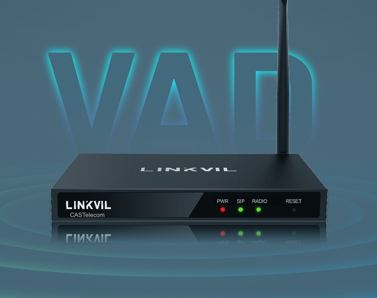 LINKVIL W712 Puerta de Enlace Gateway para Radio de Dos Vias Tipo Motorola por IP SIP RoIP, Soporta Audio HD G.722 y Audio Opus ademas de tener Voice Activity Detection VAD CASTelecom