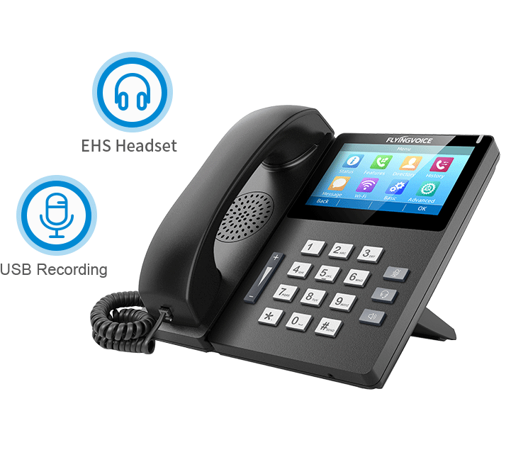 Flyingvoice Telefonos Serie FIP1x VoIP con WiFi integrado y Grandes funciones para excenarios flexibles