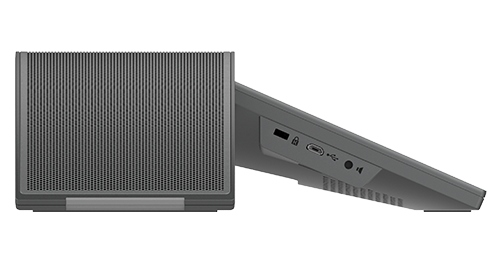 GAC2570 Telefono IP Empresarial para Conferencias Full Duplex Comunicacion de Voz de Alta Calidad HD Giga PoE+ Bluetooth WiFi 6 Vista Conectores Derecha - CASTelecom
