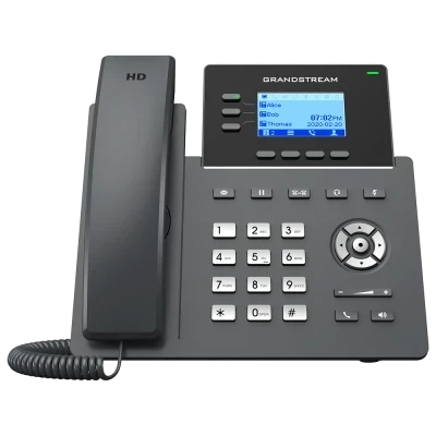 GRP2603 Telefonos SIP IP 6 Cuentas 3 Teclas Esencial Grandstream con Adaptador CASTelecom