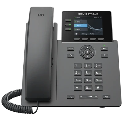 GRP2611G Telefonos SIP IP 3 Cuentas 3 Teclas 12 Teclas VPK en 4 pásinas Gigabit PoE Operador Grandstream con Adaptador CASTelecom