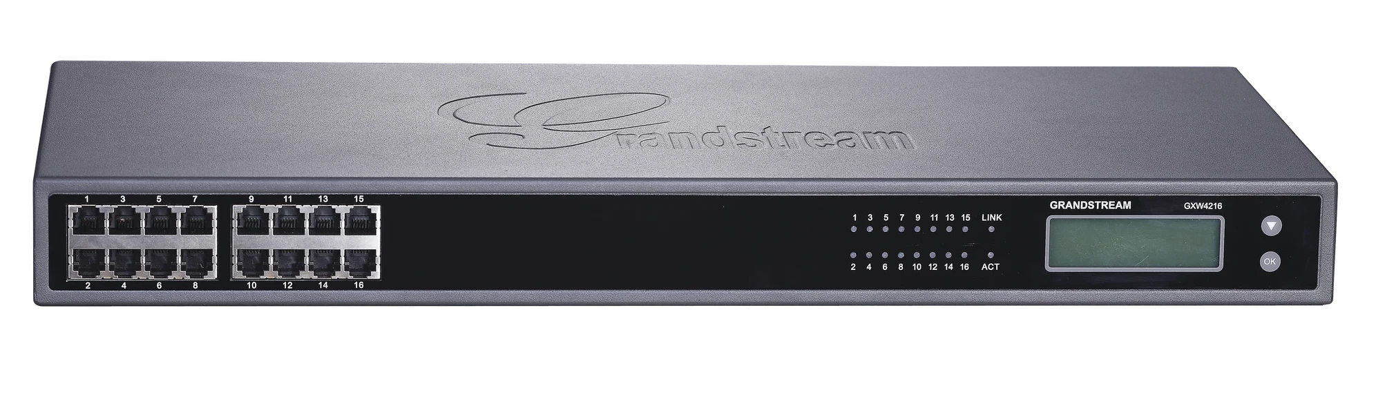 GXW4216 GXW4216 V2 Adaptador Gateway VoIP de alta densidad para teléfono analógico ATA de 16 puertos FXS RJ11