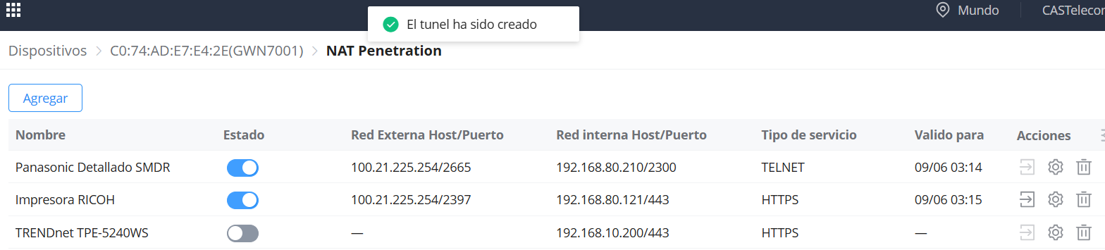 Grandstream NAT Penetration Acceso Remoto Practico Rapido y Seguro con los Routers de la Serie GWN7000 y GCC6000 Activar servicio - CASTelecom