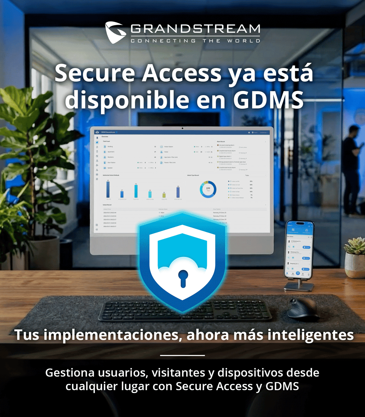 ¡Secure Access ya forma parte de GDMS! Una forma más inteligente de gestionar accesos, soluciones de voz y estaciones de control IP - CASTelecom