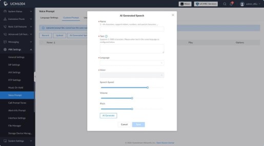 Grandstream Networks UCM Remote Connect AI UCM RemoteConnect AI de Grandstream Networks Recibira correo electrónico con la trnascripción de la conversación UCM RemoteConnect AI Add ons Complementos de Inteligencia Artificial RemoteConnect IA - CASTelecom