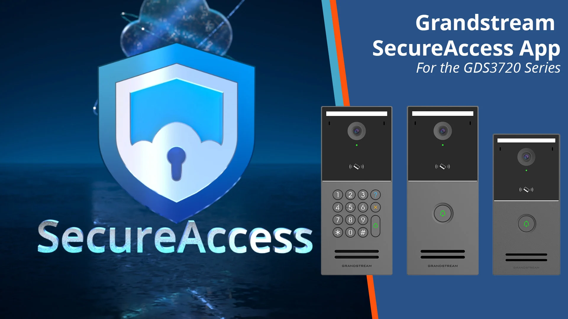Grandstream SecureAccess
Solución de gestión de control de acceso basada en la nube
La aplicación SecureAccess es una solución de gestión de control de acceso basada en la nube compatible con la serie GDS3720 de estaciones inteligentes de puerta de vídeo IP.
Los usuarios y residentes pueden abrir fácilmente puertas, hacer videollamadas con visitantes, previsualizar vídeos y crear contraseñas temporales usando la aplicación SecureAccess para los Videoportero IP Inteligente GDS3725, GDS3726 y GDS3727. CASTelecom