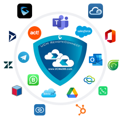 Grandstream WAVE La aplicación WAVE admite una variedad de integraciones con aplicaciones y servicios de terceros, incluidos SalesForce, Zoho, ACT!, Whatsapp, VTiger, Office 365 y ahora también con Microsoft Teams entre otras plataformas de CRM Empresariales o Corporativos con el ecosistema UCM6300 con Grandstream Device Management System GDMS - CASTelecom