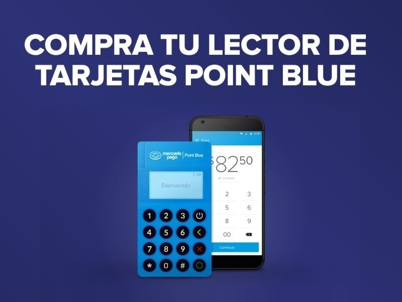 Terminal de Chip o Banda Magnetica Blue Point de MercadoPago, con CASTelecom a un precio de solo $150 pesos