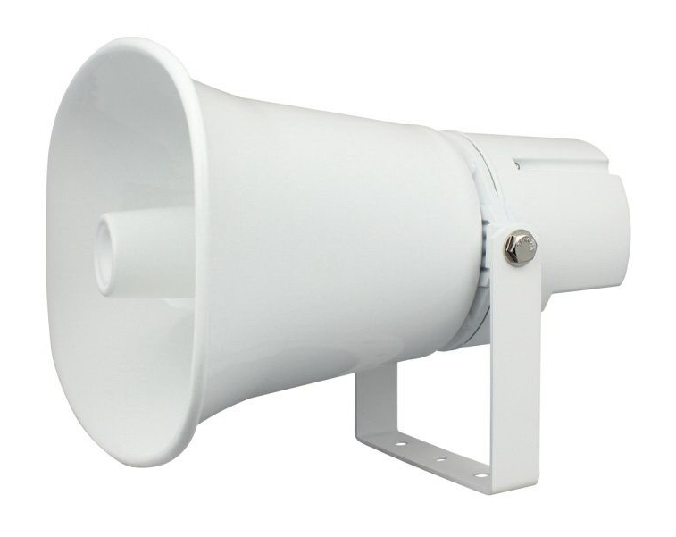 IS-650 IP SIP Horn POE Bocina Trompeta Exterior 20W Perifoneo Publidifusion Blanca de 11 pulgadas x 8 pulgadas