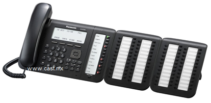 Telefono KX-DT543 con 2 Dos Consola DSS Panasonic KX-DT590 color Negro especial para Consola de Operadora o Centros de Llamadas Call Center