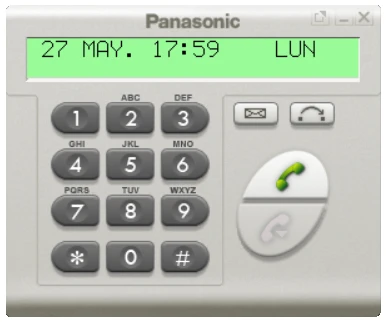 KX-NCS8100 Panasonic con el nuevo modo Compacto es muy practico para colocarlo en culaquier parte de la pantalla