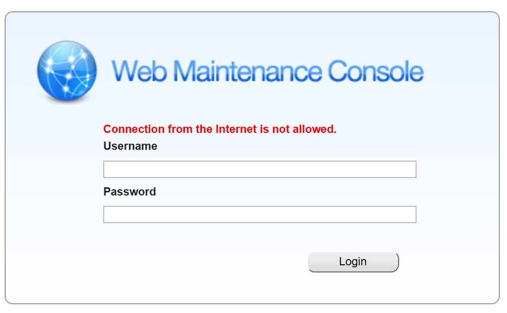 KX-NS500 KX-NS1000 KX-NSX Panasonic Mensaje de Error - Connection from the Internet is not allowed - CASTelecom