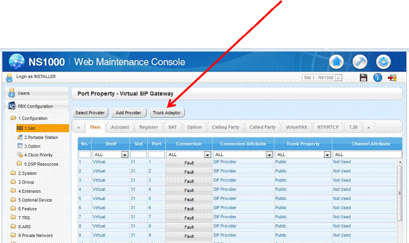 KX-NS8188 Guía de Configuración del Adaptador Gateway para Troncal Digital E1