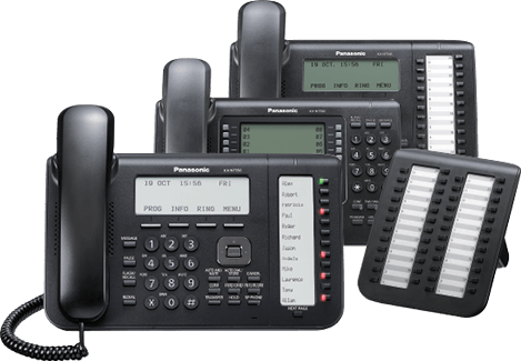 Telefono IP Panasonic KX-NT500 en color Blanco y Negro PoE modelos KX-NT551, KX-NT553 y KX-NT556 para Conmutadores Panasonic Digitales KX-TDE, KX-NCP y Panasonic Servidor de Comunicaciones KX-NS