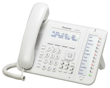 Telefono Panasonic KX-NT553 en color Blanco para Conmutadores Panasonic Digitales KX-TDE, KX-NCP y Panasonic Servidor de Comunicaciones KX-NS
