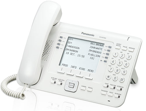Telefono Panasonic KX-NT560 en color Blanco para Conmutadores Panasonic Digitales KX-TDE, KX-NCP y Panasonic Servidor de Comunicaciones KX-NS