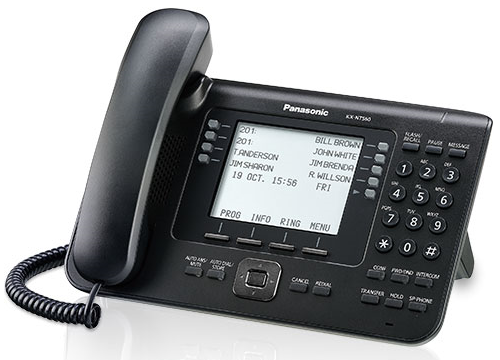 Telefono Panasonic KX-NT560 en color Negro para Conmutadores Panasonic Digitales KX-TDE, KX-NCP y Panasonic Servidor de Comunicaciones KX-NS