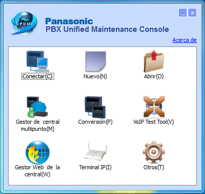 Consola de Mantenimiento Unificado UPCMC de Panasonic Versión 7.7.1.0 R2