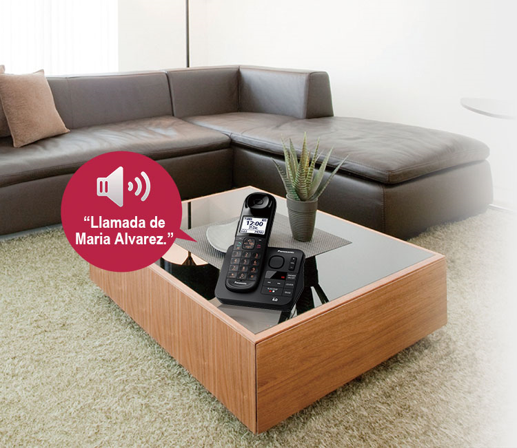 Telefono Inalambrico DECT Panasonic KX-TGL430MEB con Anuncio por voz del identificador de llamadas desde el auricular sin necesidad de ver el numero en la pantalla