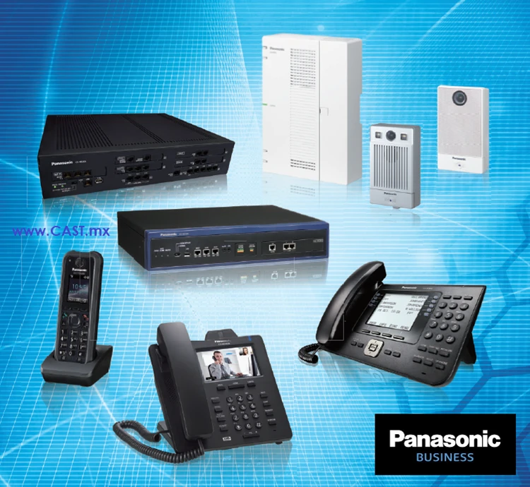 Panasonic Business Communication Systems PBX Line-Up, IP-PBX KX-NSX2000, KX-NSX1000, Compact Hybrid SIP-PBX KX-HTS824, KX-HTS32, Smart Hybrid IP-PBX KX-NS500, KX-NS1000, Hybrid IP-PBX KX-NCP, KX-TDE, Digital PBX KX-TDA, Analogue PBX KX-TEA, KX-TES, Voice Mail KX-TVM50, KX-TVM200