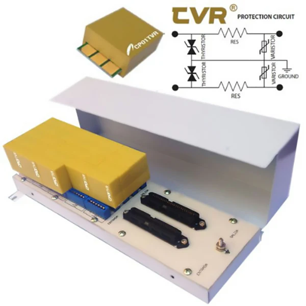 SP-25 EATC Modulo Protector de 25 Líneas Telefónicas o Extensiones Analogicas SP25 con Cartuchos intercambiables con tecnologia TVR (Thyristor, Varistor y Resistencia)  con conexión de 2 Amphenol RJ21 Macho o Hembra CASTelecom