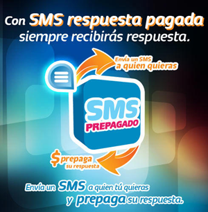 Telcel Mensaje de Texto SMS con Respuesta Pagada