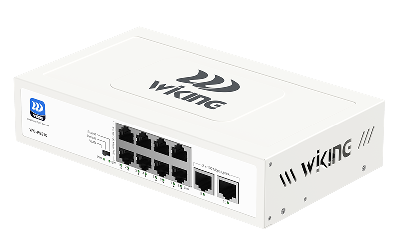WK-PS206 Wiking Switch PoE No Administrable con Precio Optimizado para CCTV, VoIP y Switching de 4 y 2 UPlink RJ45 - CASTelecom