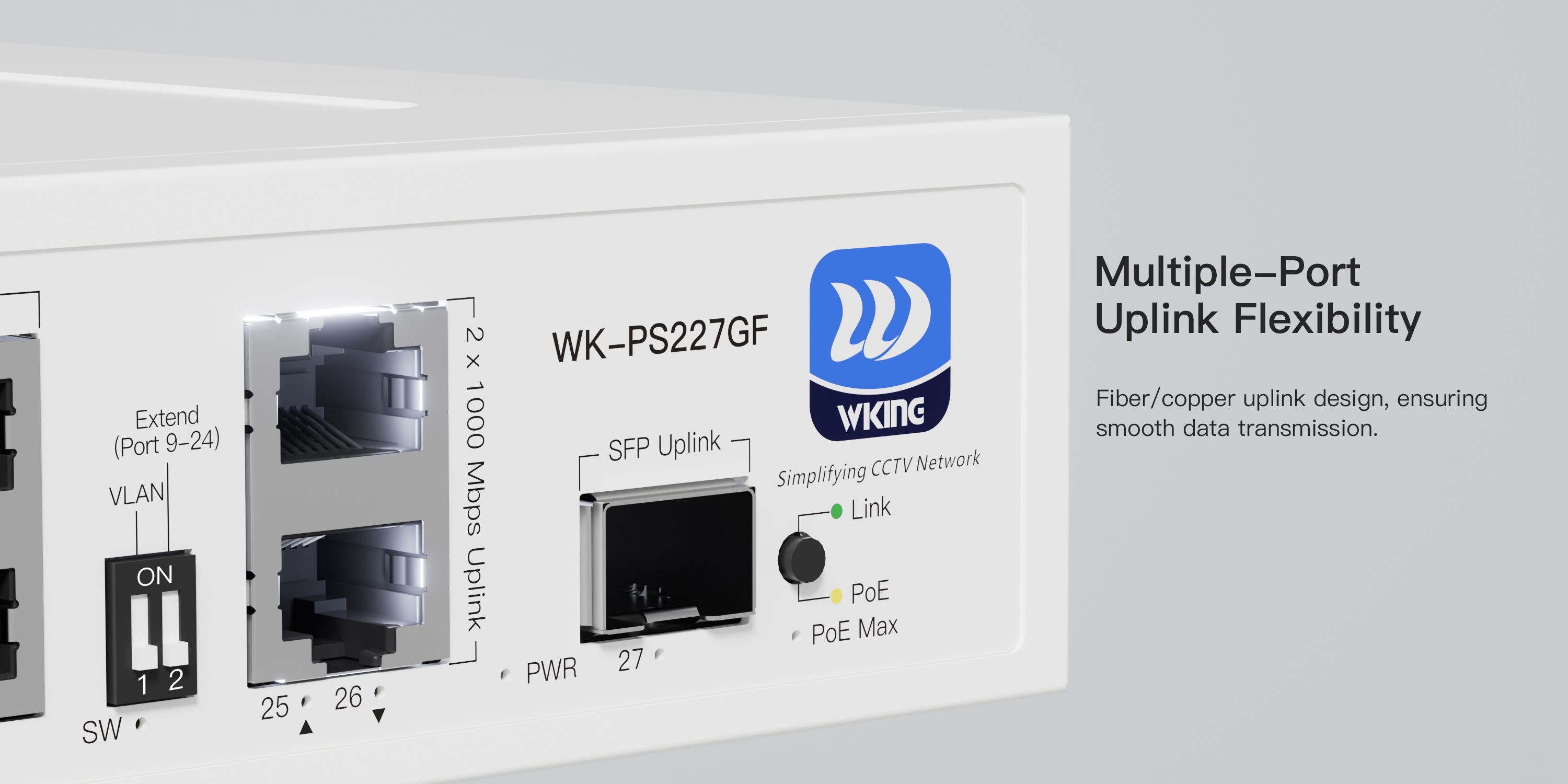 WK-PS2 Wiking Switch PoE No Administrable con Precio Optimizado para CCTV, VoIP y Switching desde 4 a 24 puertos - CASTelecom
