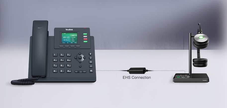 Yealink Serie T3 EHS Electronic Hook Switch Colgador Electronico y Diademas Profesionales WH6. - Yealink.com - CASTelecom