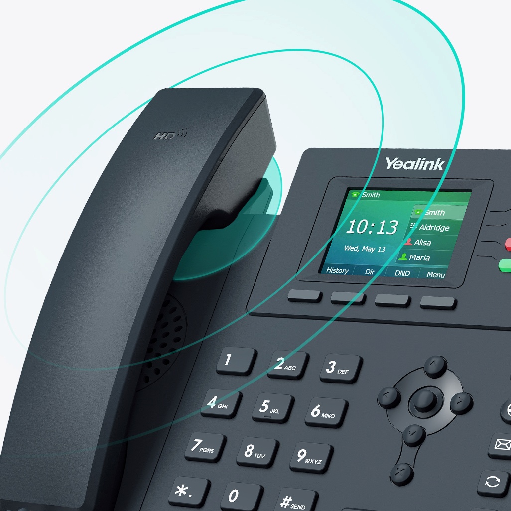Yealink T33G Teléfono IP SIP Empresarial Gigabyte Audio HD superior, Mejor comunicación. La serie T3 de Yealink proporciona comunicaciones sin distracciones con tecnología de filtrado de ruido inteligente líder en la industria, que brinda una excelente calidad de sonido sin ruidos extraños y permite conversaciones fluidas. - Yealink.com - CASTelecom